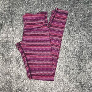 Lululemon Wunder Under Pant III Space Dye Twist Regal Plum Leggings Women's 8